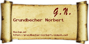 Grundbecher Norbert névjegykártya
